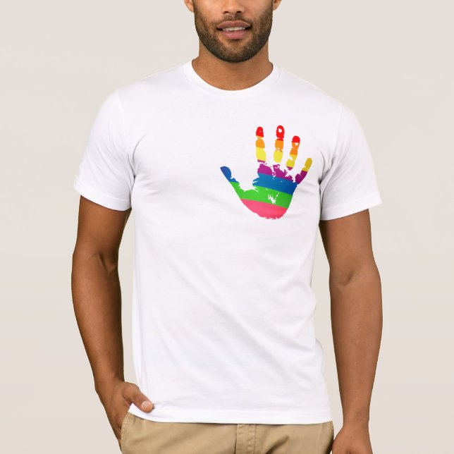 Rainbow Flag Handprint T-Shirt (Front)