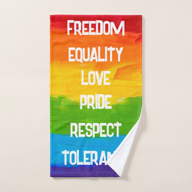 Rainbow Flag LGBT Hand Towel – Pride & Equality  (Hand Towel)