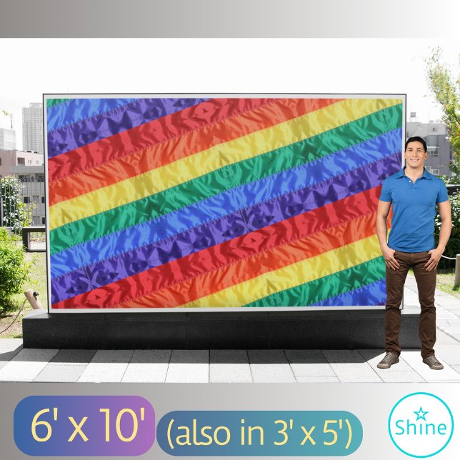 Rainbow flag LGBT LGBTQ rainbow stripes gay pride Banner (Creator Uploaded)