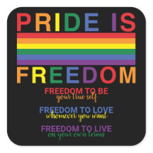 Rainbow Flag LGBTQ Pride is Freedom Gay Rights