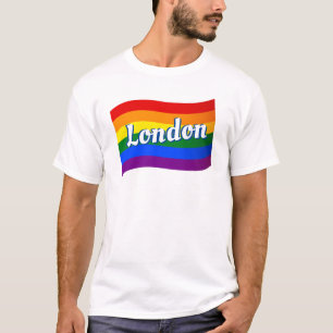Rainbow Flag London England Gay Pride LGBT LGBTQ  T-Shirt
