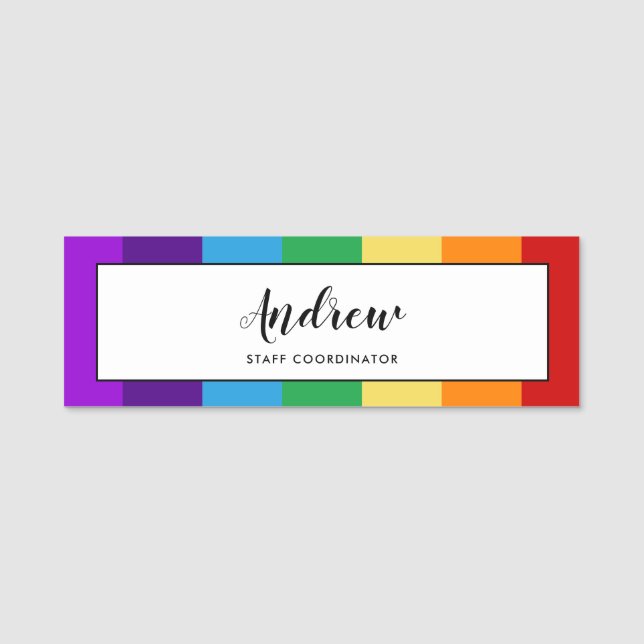 Rainbow flag name tag (Front)