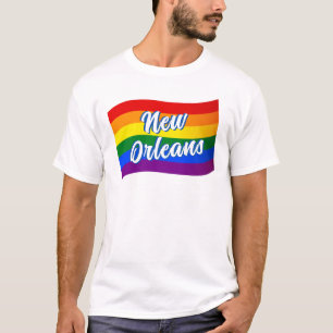 Rainbow Flag New Orleans Gay Pride LGBT LGBTQ  T-Shirt