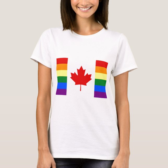 Rainbow Flag of Canada T-Shirt (Front)