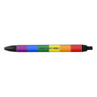 Rainbow flag pen with custom text