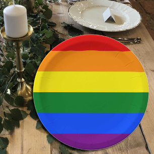 Rainbow Flag plates, Pride, Rainbow / LGBT Paper Plate