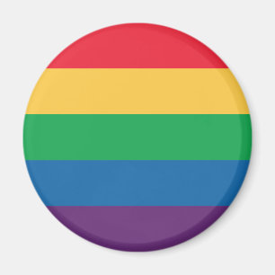 Rainbow Flag Pride Button Magnet