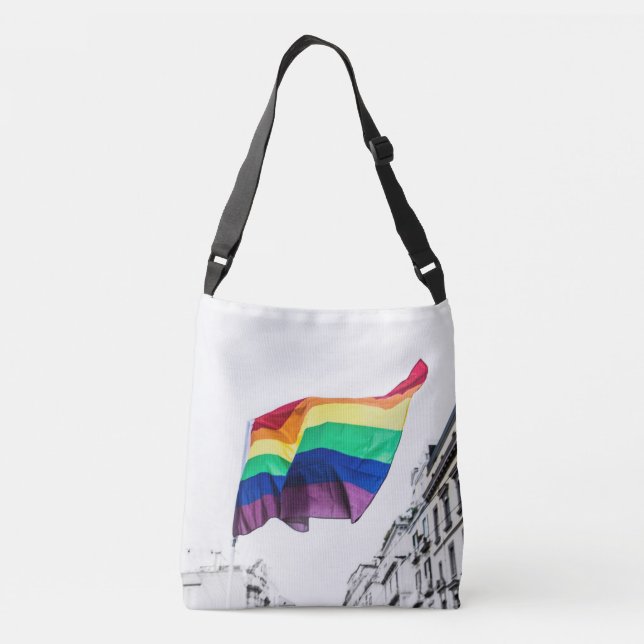Rainbow Flag Pride Crossbody Bag (Back)