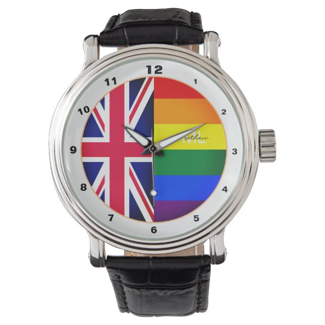 Rainbow Flag & Pride, LGBT community /British Flag Watch (Front)