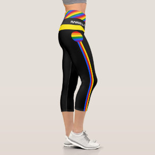 Rainbow Flag & Pride, LGBT community /Fashion Wear Capri Leggings