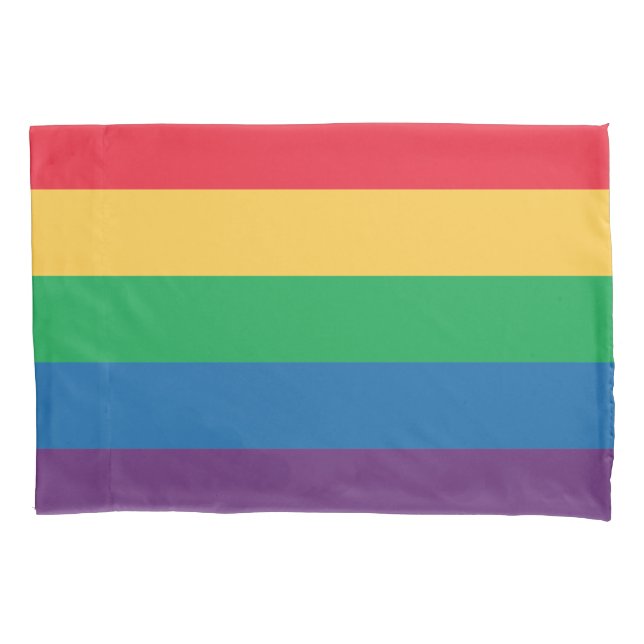 Rainbow Flag Pride Pillow Case (Front)