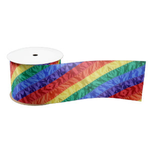Rainbow flag rainbow stripes LGBT LGBTQ gay pride Satin Ribbon