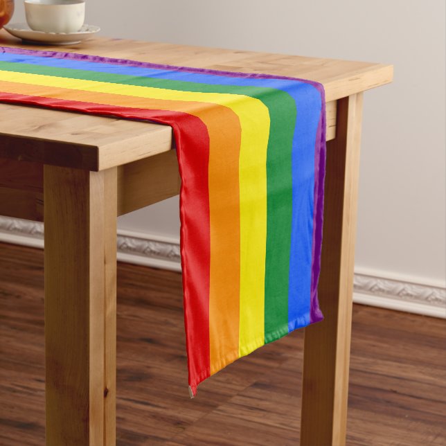 Rainbow Flag Short Table Runner (In Situ)