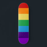 Rainbow flag skateboard<br><div class="desc">The bright colours of the rainbow to celebrate your pride, or just your happiness!</div>