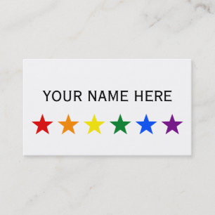 RAINBOW FLAG STARS + your ideas Business Card