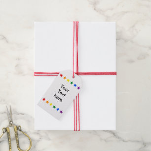 RAINBOW FLAG STARS + your ideas Gift Tags