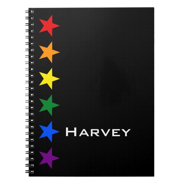 RAINBOW FLAG STARS + your ideas Notebook (Front)