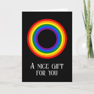 RAINBOW FLAG - STRIPES - LGBT colours Rings Card