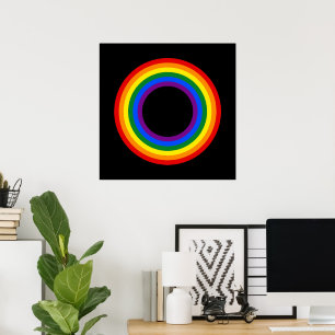 RAINBOW FLAG - STRIPES - LGBT colours Rings Poster