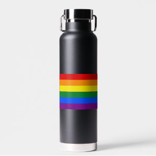 RAINBOW FLAG - STRIPES - LGBT colours Water Bottle