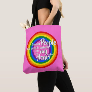 RAINBOW FLAG - STRIPES - LGBTQA+ TOTE BAG