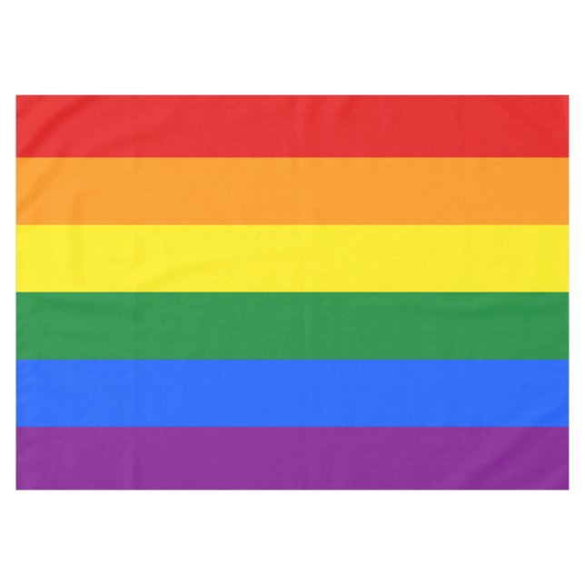 Rainbow Flag Tablecloth (Front (Horizontal))