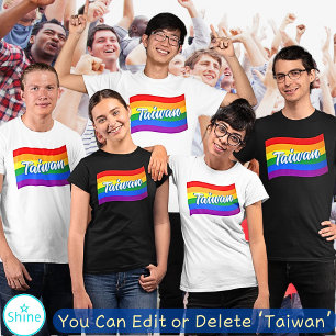 Rainbow Flag Taiwan Taipei Gay Pride LGBT LGBTQ T-Shirt