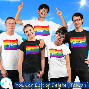 Rainbow Flag Taiwan Taipei Gay Pride LGBT LGBTQ T-Shirt