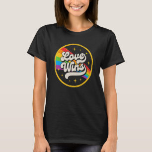 Rainbow Flag Vintage Lgbtq Love Wins Gay Pride Lgb T-Shirt