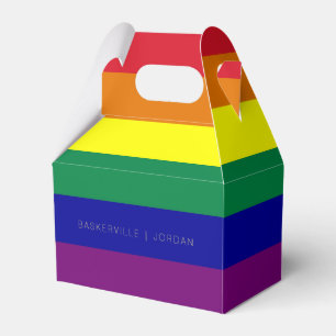 Rainbow Flag Wedding Favour Box