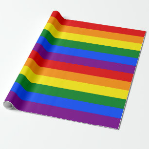 Rainbow Flag Wrapping Paper - Large Stripes