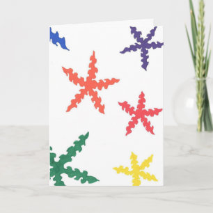 Rainbow flakes card