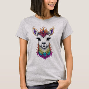 Rainbow Flame Llama T-Shirt