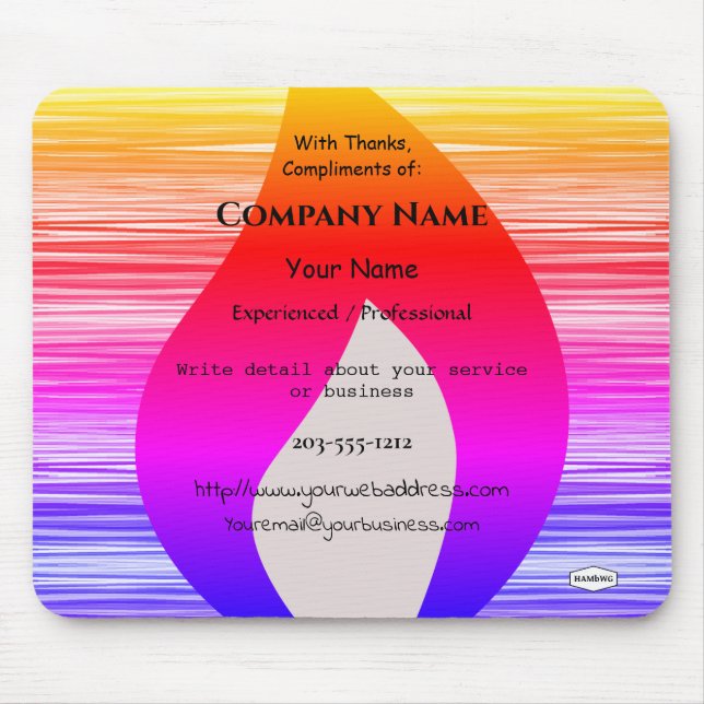 Rainbow Flame Promo Mouse Pad - HAMbWG (Front)