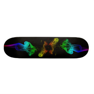 Rainbow Flame Skateboard