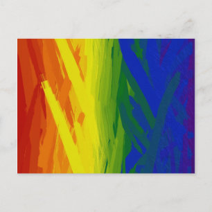 Rainbow Flames Gradient Postcard