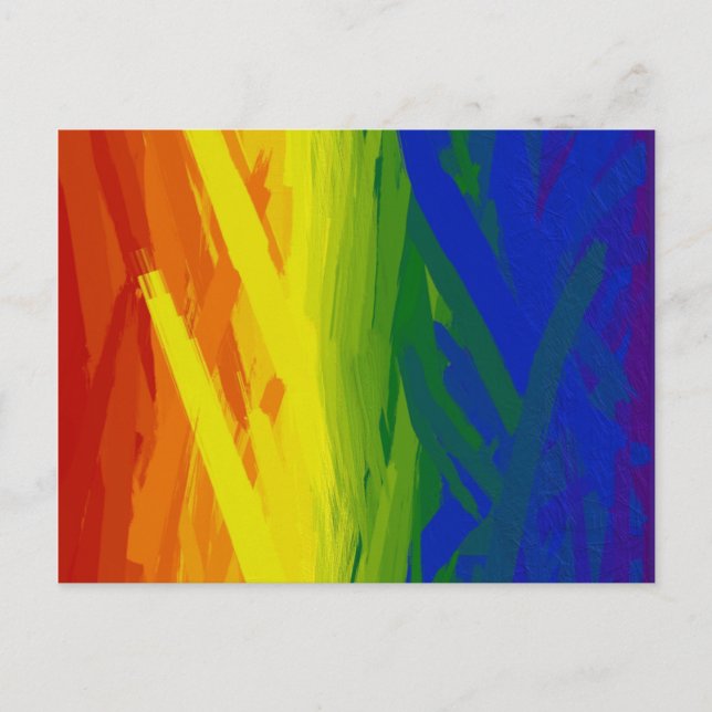 Rainbow Flames Gradient Postcard (Front)