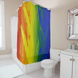 Rainbow Flames  Shower Curtain