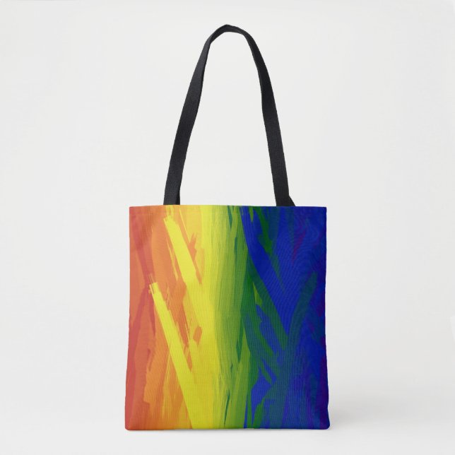 Rainbow Flames Tote Bag (Front)