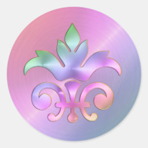 Rainbow Fleur de Lis Envelope Seal
