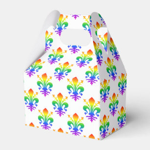 Rainbow Fleur-de-lis Favour Box