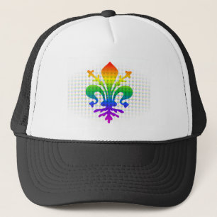 Rainbow Fleur-de-lis Trucker Hat