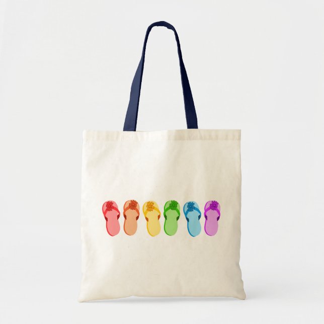 Rainbow Flip Flops Tote Bag (Front)