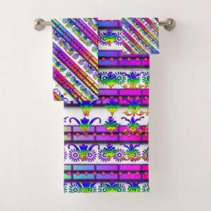 Rainbow Floral Assorted Gift Bath Towel Set