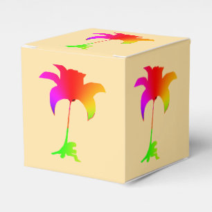 Rainbow Floral Favour Box