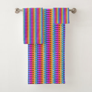 Rainbow Florets  Bath Towel Set
