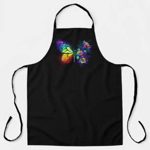 Rainbow flower butterfly apron