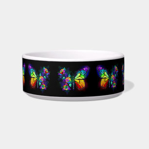 Rainbow flower butterfly bowl