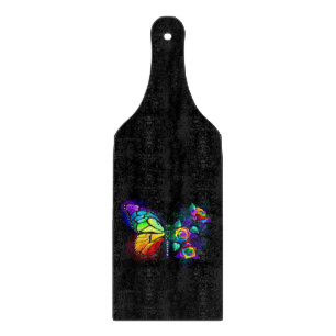 Rainbow flower butterfly cutting board