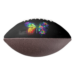 Rainbow flower butterfly football